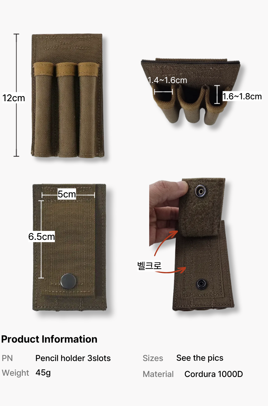 Pencil holder 3slots Dura 509
